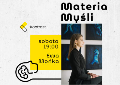 plakat z wystawy Materia Myśli
